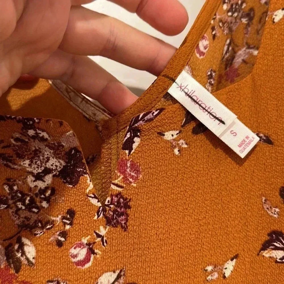 4/$25 NWT Xhilaration Floral Square Neck Sleeveless Tie Front Cropped Jumpsuit S - Picture 5 of 9